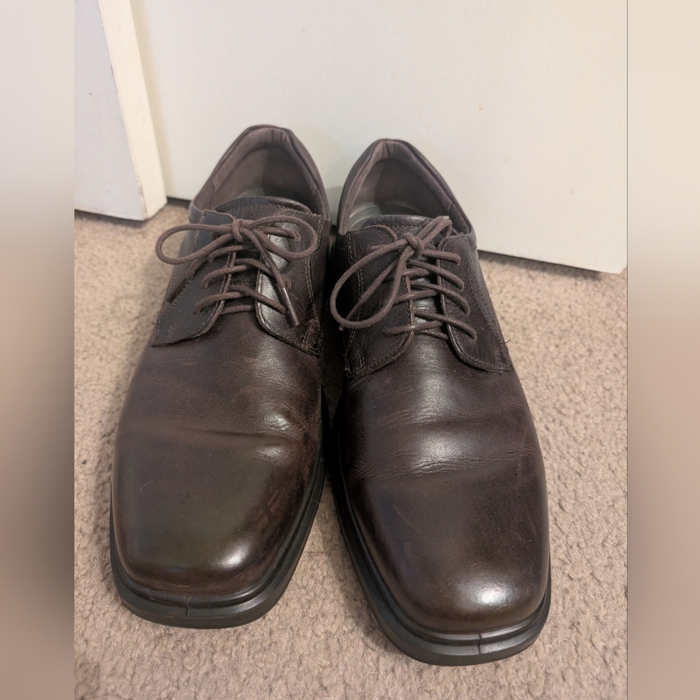 Ecco Classic Brown Leather Men's Shoes Size 44